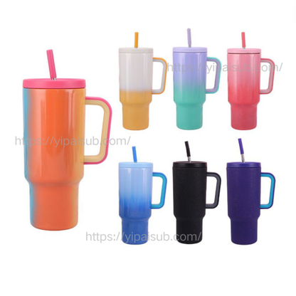 40oz Shimmer Colorful Quencher Tumblers With Straw And Lid-CNLCA