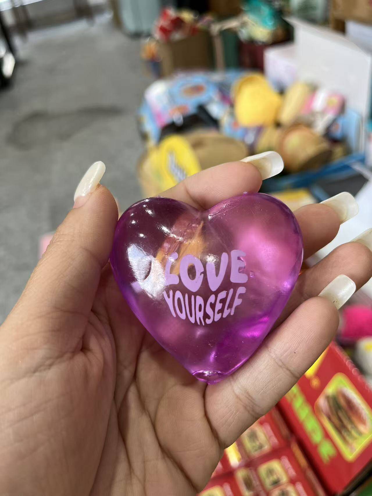 72Pack Needoh Style Good Vibes Only Sweet Heart Stress Relief Squishy Toy Stress-Relief Fidget Toy-CNLCA