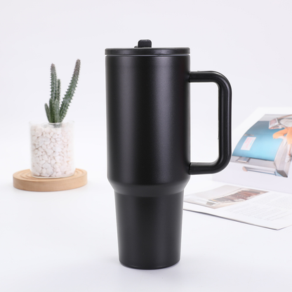 30oz 40oz Powder Coated Stainless Steel Flip Straw Lid Tumbler-CNLCA