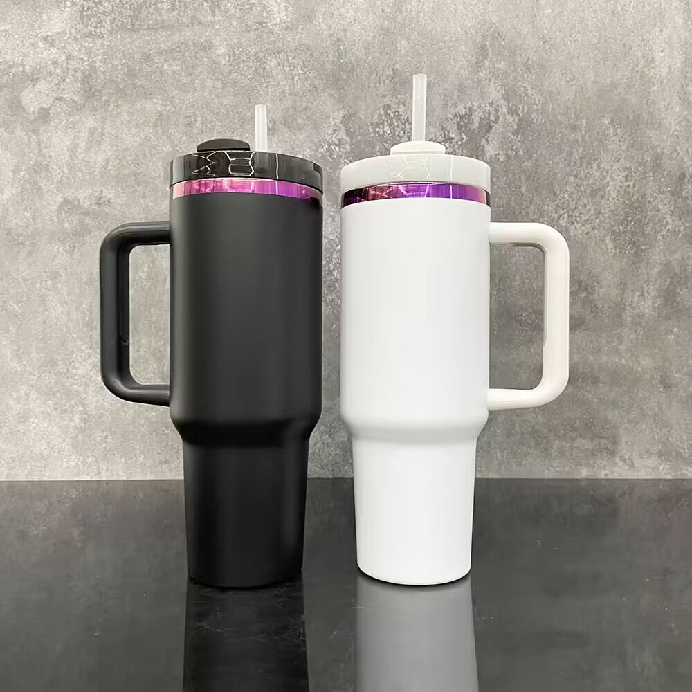 💜40oz Purple Underneath Powder Coated H2.0 Quencher Tumblers For Laser Engraving -CNLCA