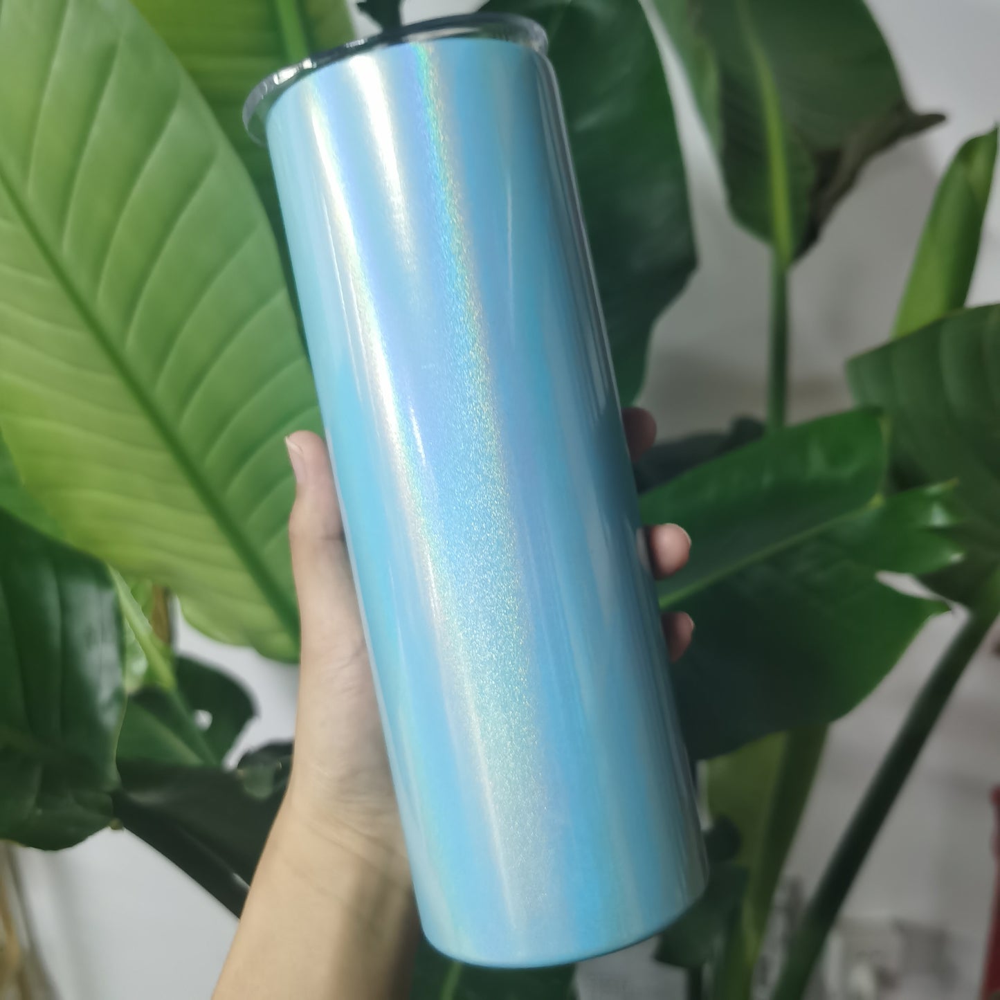 20oz Shimmer Glitter Blank Sublimation Skinny Straight Tumbler -CNLCA