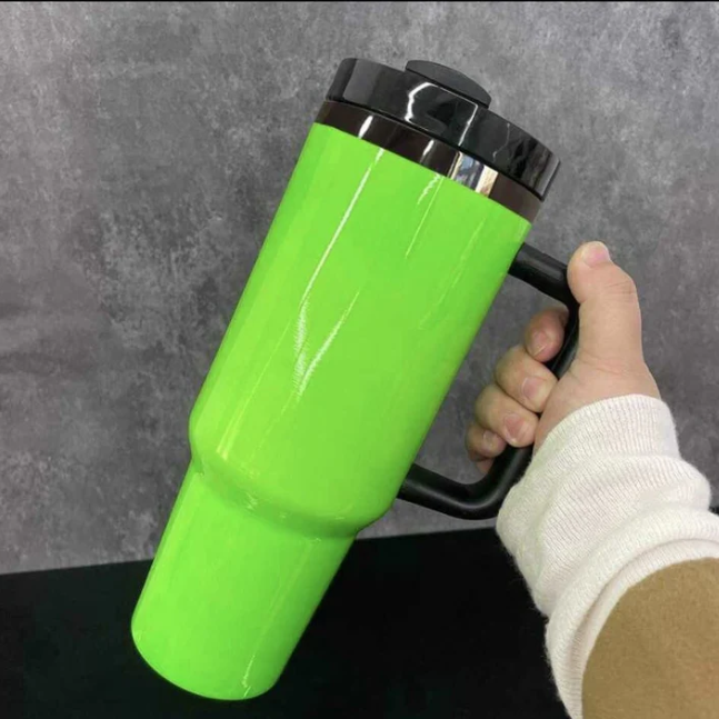 H2.0 40oz Black Underneath Neon Color Quencher Tumblers For Sublimation /Laser Engrave -CNLCA