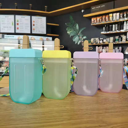 300ml Popsicle Ice Cream Juice Cup Plastic Kids Bottle -CNLCA