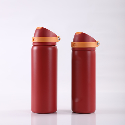 20oz 600ml/ 30oz 900ml Sports Handle Flip Straw Lid Stainless Steel Insulated Owala Style Water Bottle Double Drinking Tumbler for Laser Engrave-CNLCA