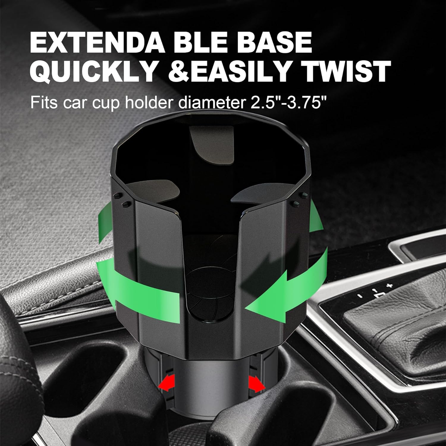 Car Cup Holder Expander Adapter (Adjustable) - Fits Yeti, Nalgene Large 32/40 oz Bottles & Big Drinks-CNLCA