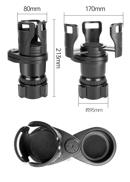 Multi-functional Rotating Car Center Console Beverage Rack Tumbler Car Cup Holder Expander Adapter (Adjustable)-Fits 32/40 oz Tumbler-CNLCA