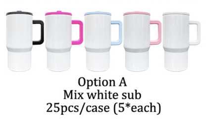 20oz White Candy Colored Blank Sublimation School Kids Tumbler With Leak Proof Lid-CNLCA