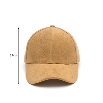 Women's Men's Suede Baseball Cap Faux Suede Leather Classic Adjustable Plain Hat Quality Baseball Cap Sun Hat For Laser Engrave-CNLCA