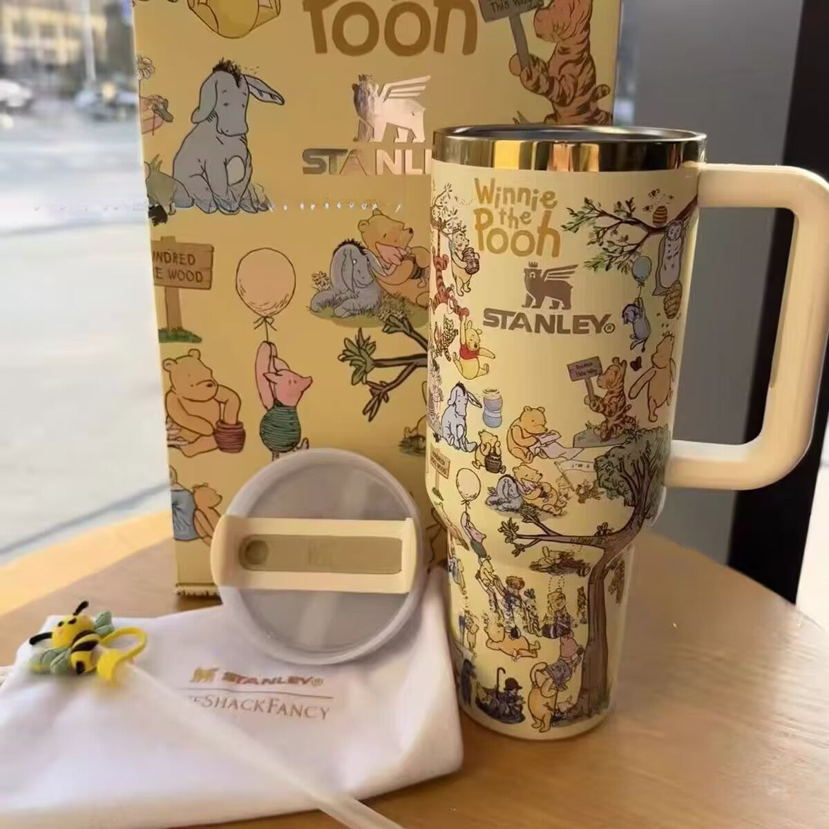 40oz Winnie the Pooh Stanley Style Quencher Tumbler-CNLCA
