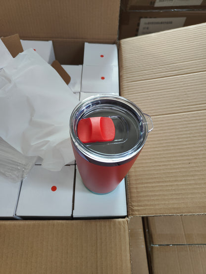 20oz Magnetic Lid Mirror Green Plated Underneath Powder Coated Stainless Steel Coffee Tumbler-CNLCA