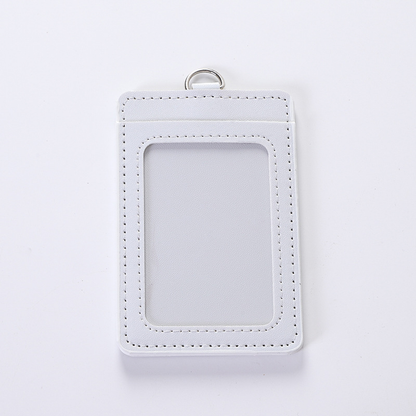 PU Imitation Leather Work ID Card Holder Company Name ID Card Case Student Card Holder-CNLCA