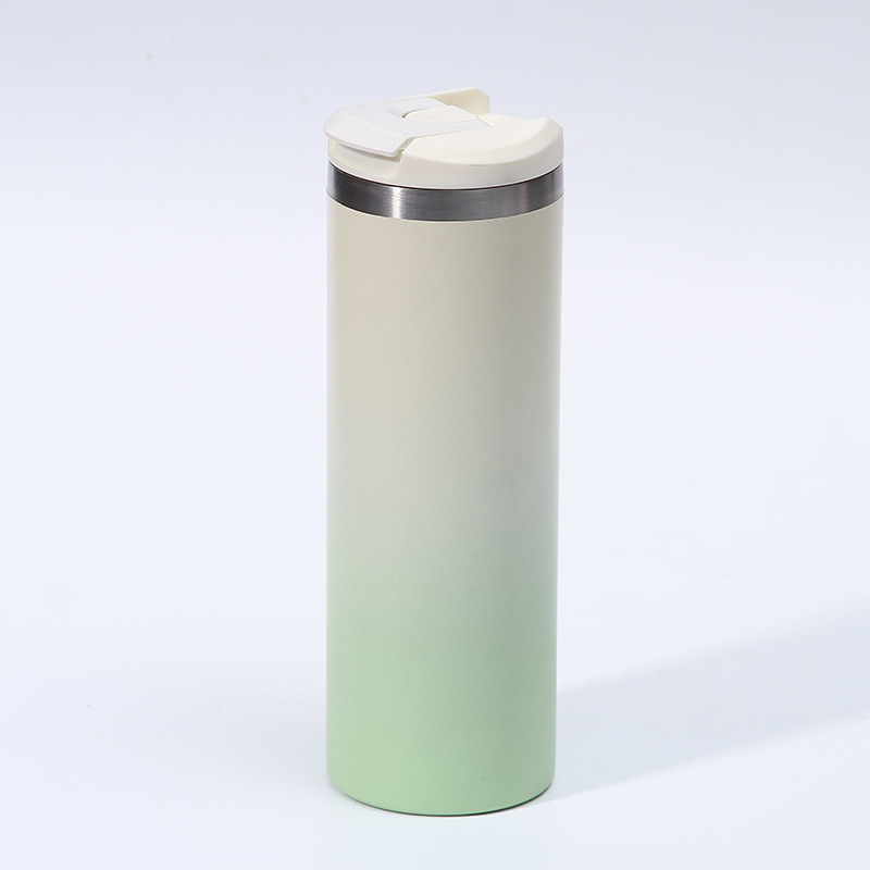 500ml 17oz Ombre Color Double Wall Stainless Steel Straight Tumbler Cup for Laser Engrave-CNLCA