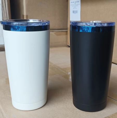 20oz 30oz Blue Underneath Powder Coated Car Tumbler For Laser Engraving-CNLCA