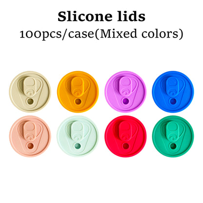 Multicolour Silicone Coffee Mugs Lids For 16oz Beer Can Glass-USLCA