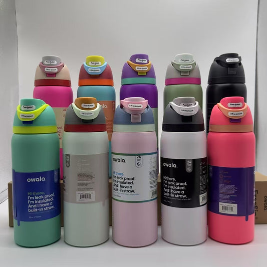 24oz 32oz Owala Style Stainess Steel Tumbler Water Bottle-CNLCA