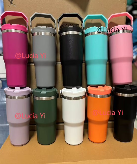 20oz Colorful Powder Coated Kids Flip Straw Tumbler Water Bottle For Laser-CNLCA