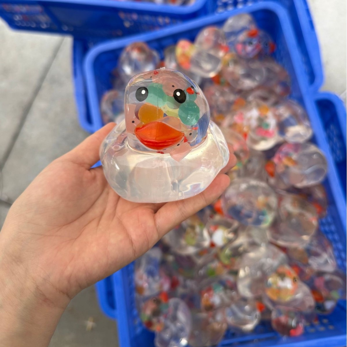 72Pack Glow in Dark Vaseline Filled No Rebound Duck Squishy Squeeze Toy-CNLCA