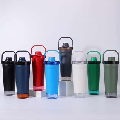 30Pack 17oz 500ml Powder Coated Double Wall Stainless Steel Portable Shake Cup Protein Fitness Insulated Stanley Style Tumbler Water Bottle for Laser Engrave-CNLCA