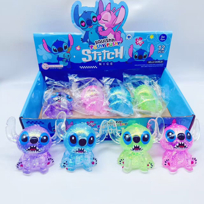 72Pack Glitter Hello Kitty Cat Stitch Squishy Soft Stress Relief Fidget Sensory Squeeze Toy-CNLCA