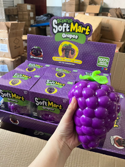 24Pack Giant Oversized Large Grapes Squeeze Squishy Toy Soft Big Fruit Jumbo Stress Relief Fidget Squeezy Toy-CNLCA
