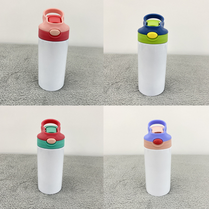 USA Warehouse 12oz Pre Sale Sublimation Blanks Mix Colors Kids Children Straight Tumbler Water Bottle-USLCA