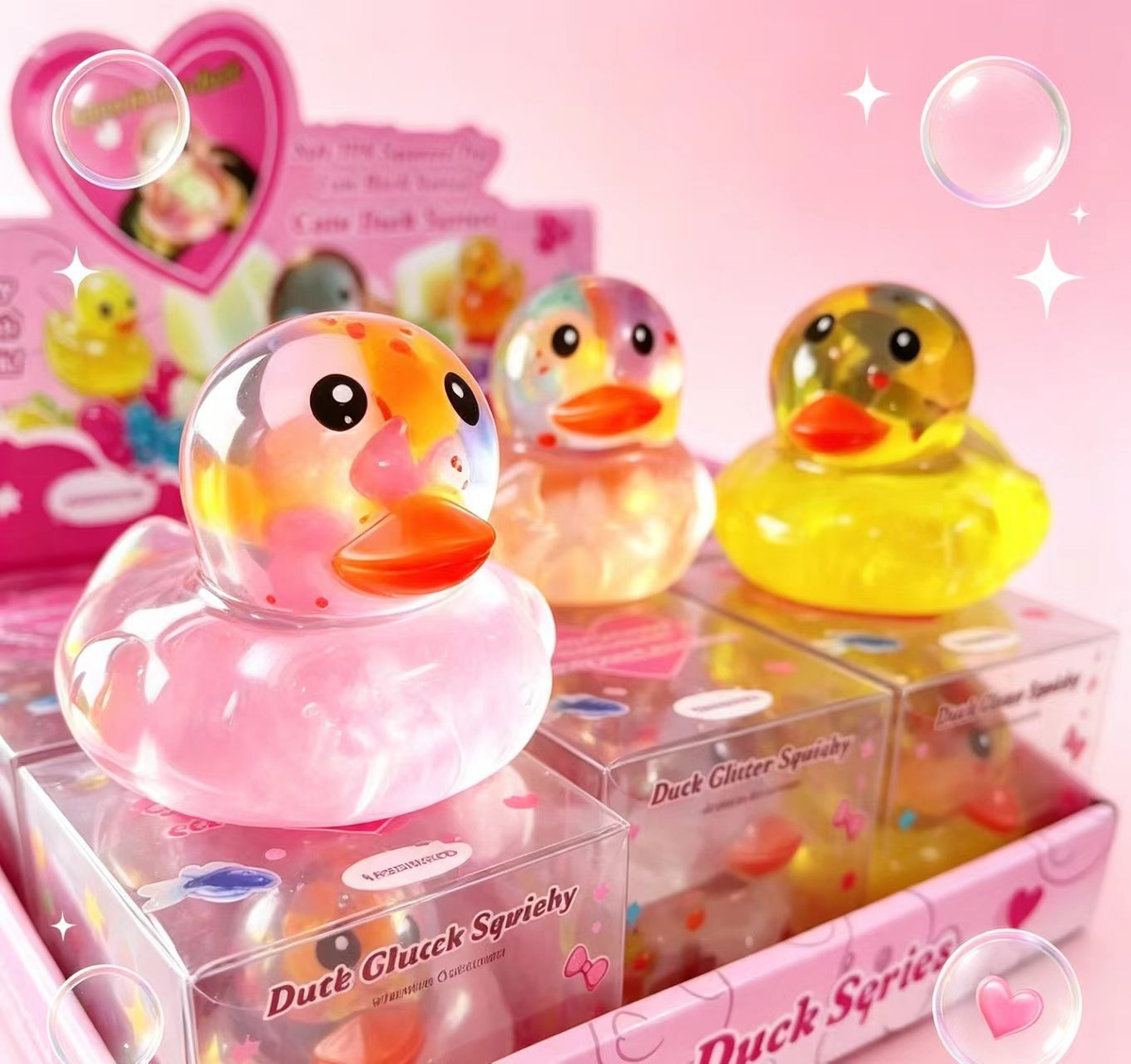 72Pack Glow in Dark Vaseline Filled No Rebound Duck Squishy Squeeze Toy-CNLCA