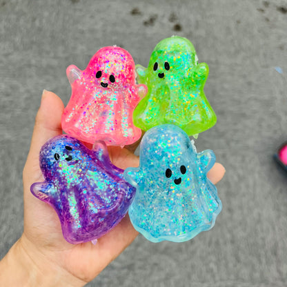 Needoh Style Maltose Filled Halloween Pumpkin Bat Ghost Squishy Slow Rising Squeeze Fidget Toy Stress Relief Sensory Play Gift-CNLCA