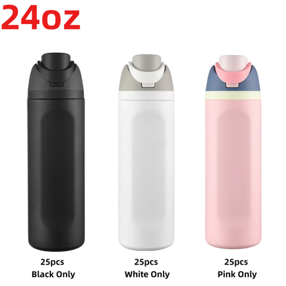 24oz Owala Style Powder Coated Stainless Steel Tumbler Water Bottle for Laser-CNLCA