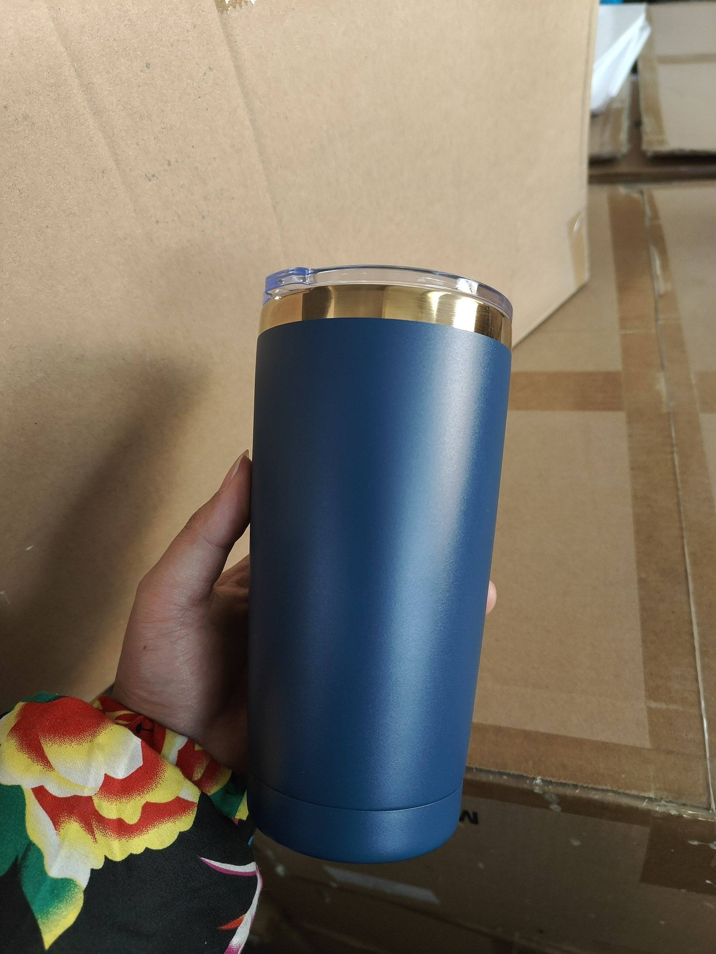 20oz Dark Color Gold Plated Powder Coated Yeti Style Car Coffee Tumbler for Laser Engraved-CNLCA