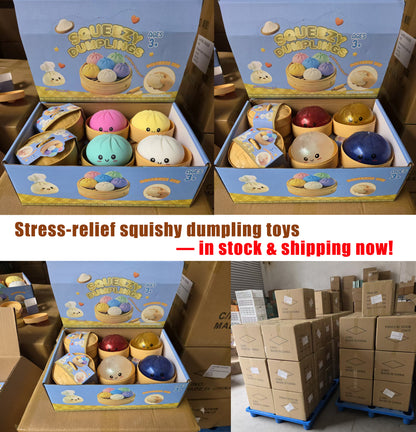 8.5cm Realistic Steamed Bun Glitter Dumpling Squishies Toys Stress Relief Squishy Toy-CNLCA