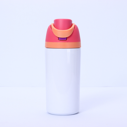 16oz/19oz/24oz/32oz Flip Straw Lid White Sublimation Stainless Steel Sports Owala Style Water Bottle-CNLCA