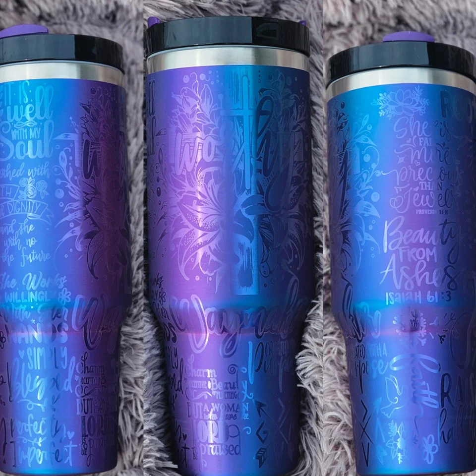 40oz H2.0 Prism Style Peptide Violet Plating Quencher Trek Tumblers Mug For Laser Engraving -CNLCA