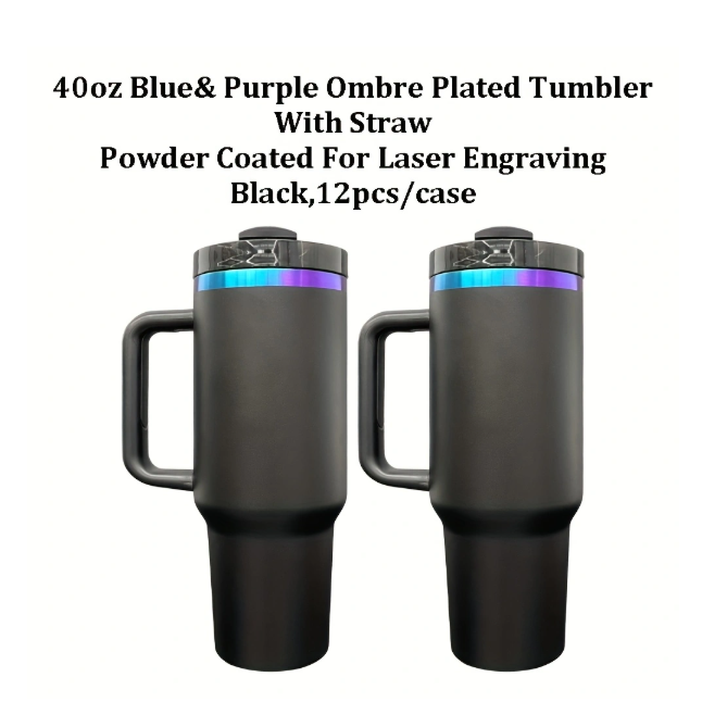 4Pack/8Pack/12Pack 2.0 40oz Chroma Purple-blue Plated Quencher Tumbler For Laser Engraving-CNLCA
