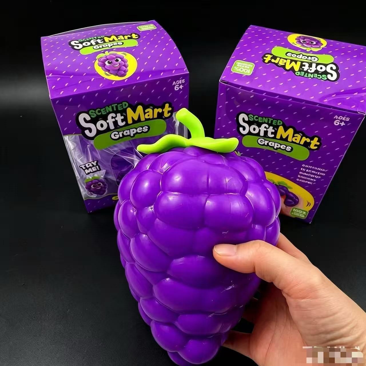 24Pack Giant Oversized Large Grapes Squeeze Squishy Toy Soft Big Fruit Jumbo Stress Relief Fidget Squeezy Toy-CNLCA