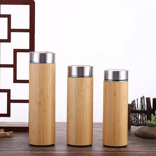 350ml 450ml 500ml Bamboo Water Bottle for Laser Engraving-CNLCA