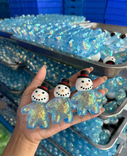 Happy Christmas Family Maltose Squishy Xmas Snowman Elk Christmas Tree Santa Claus Squeeze Fidget Toys-CNLCA