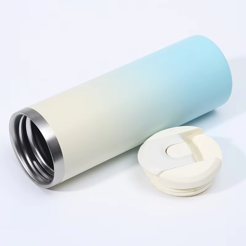 500ml 17oz Ombre Color Double Wall Stainless Steel Straight Tumbler Cup for Laser Engrave-CNLCA