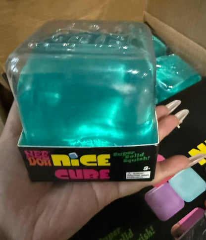 24Pack 8.5cm Large Size Nee Doh Nice Cube Style Big Ice Cube Squishy TPR Maltose Filled Super Solid Squish Fidget Toy Anxiety Relief Sensory Toy -CNLCA