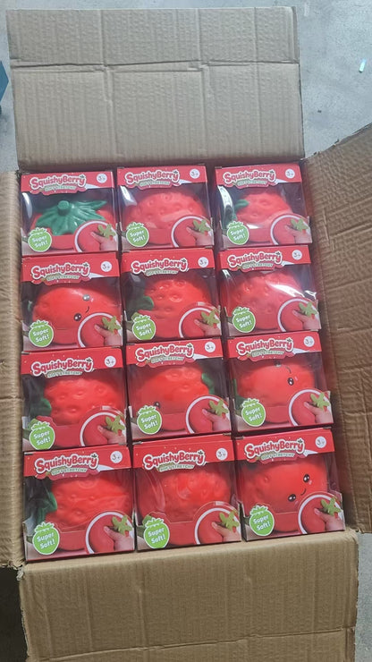 15cm Large Size Giant Strawberry Stress Relief Squishy Toy Soft Big Jumbo Red Strawberry Squeeze Fidget Toys-CNLCA