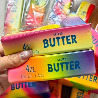 PU Material Hachimi Style Colorful Butter Bar Squishy - Soft Slow Rise Stress Relief Toy Squeeze Fidget Toys-CNLCA
