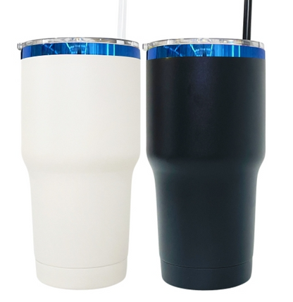 20oz 30oz Blue Underneath Powder Coated Car Tumbler For Laser Engraving-CNLCA