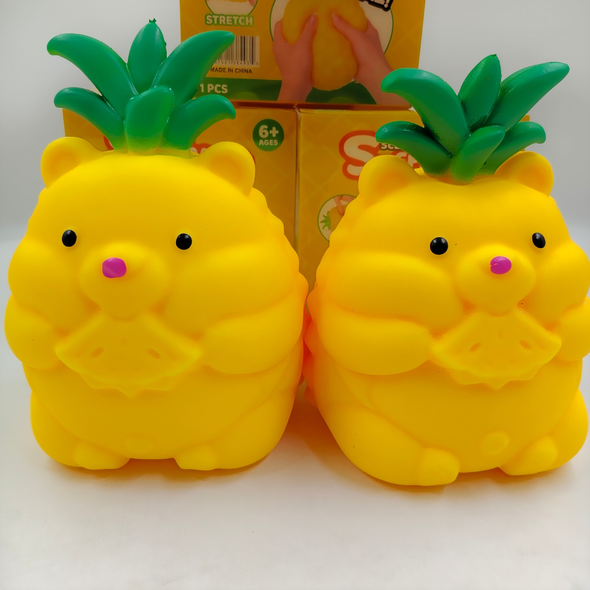 24Pack Cute Jumbo Giant Pineapple Bear Squishy Fidget Toy Sensory Stress Ball Fruit Bear Squeeze Sensory Toy-CNLCA