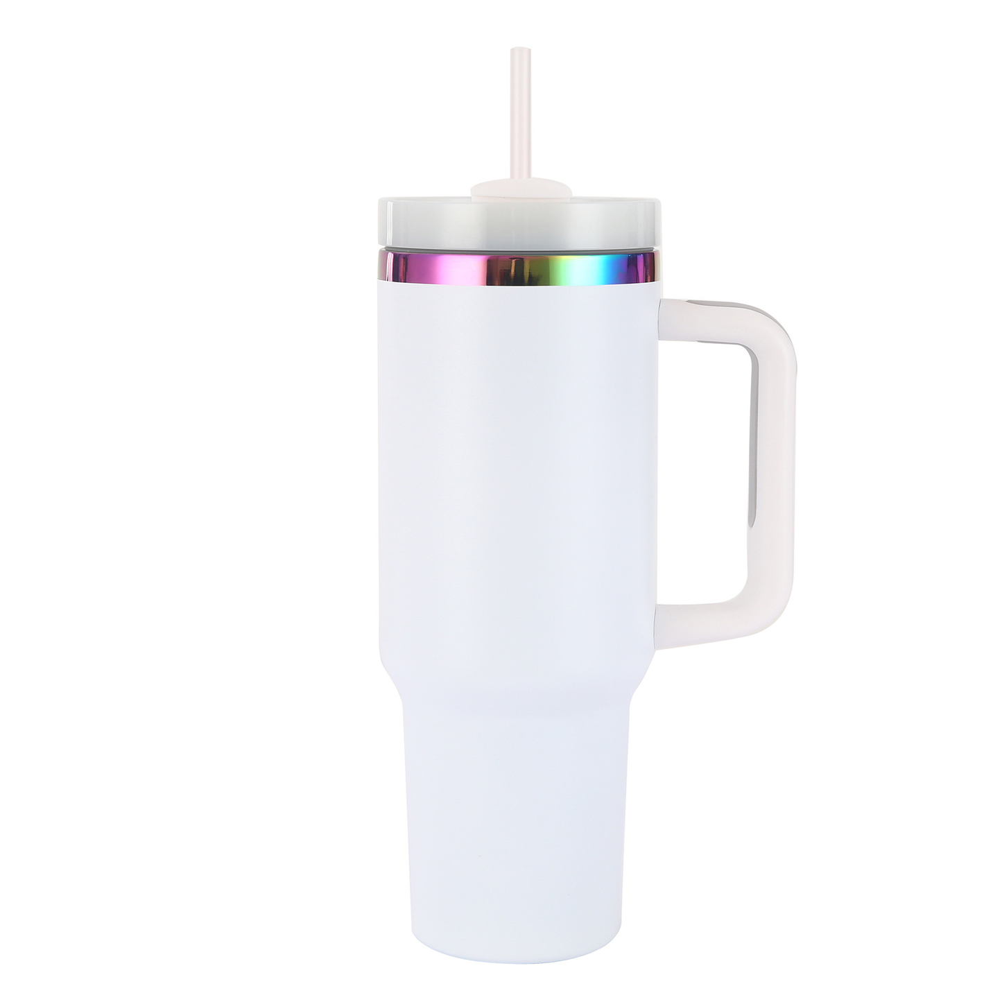 Sales!!!⏰⏰40oz H2.0 Stanley Style Colorful Rainbow Plated Quencher Tumbler-CNLCA