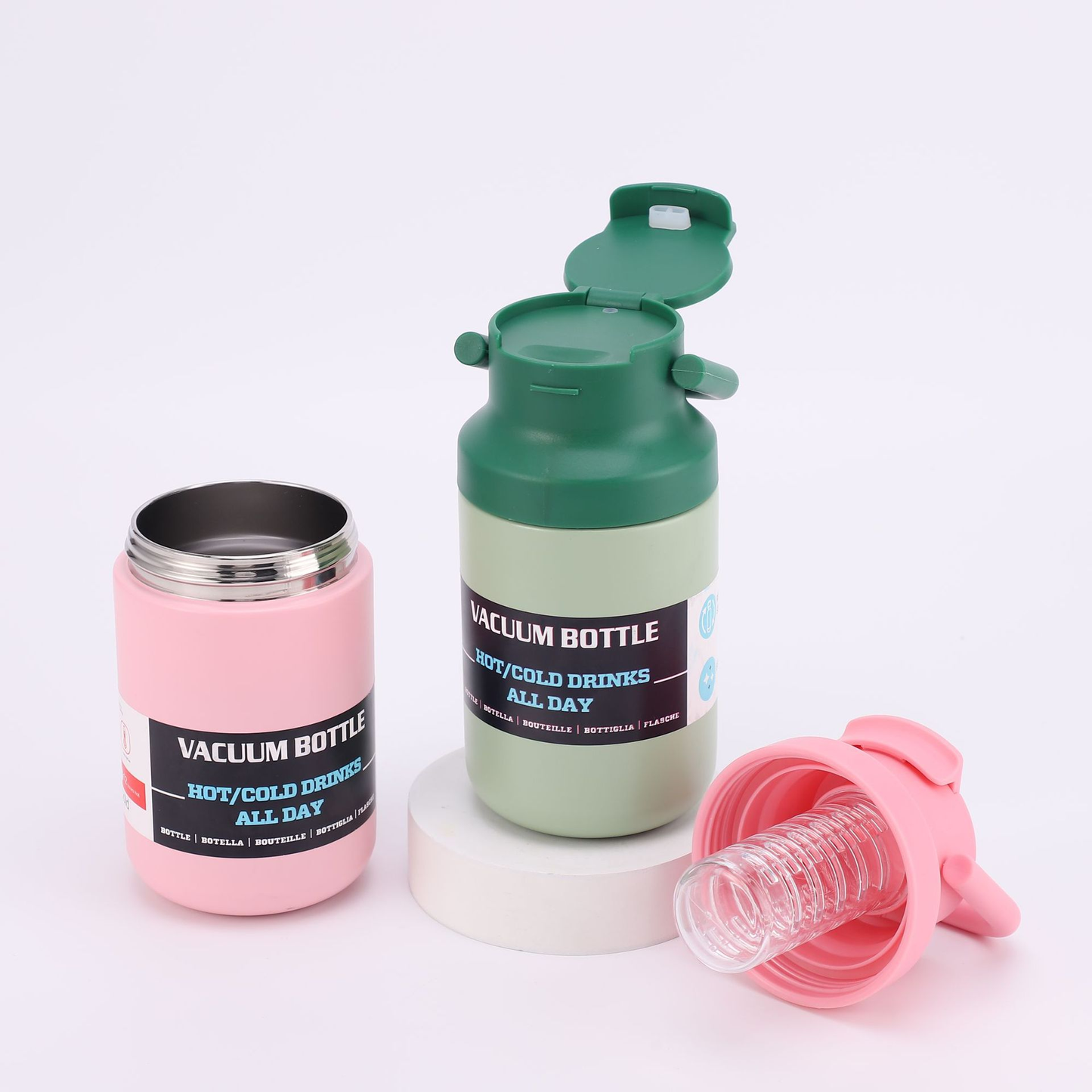 500ml 16.5oz Stainless Steel Outdoor Camping Tumbler Portable Hiking Cup Water Bottle for Laser Engrave-CNLCA