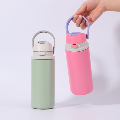 19oz 550ml/ 25oz 750ml Sports Handle Flip Straw Lid Stainless Steel Insulated Owala Style Water Bottle Double Drinking Tumbler for Laser Engrave-CNLCA