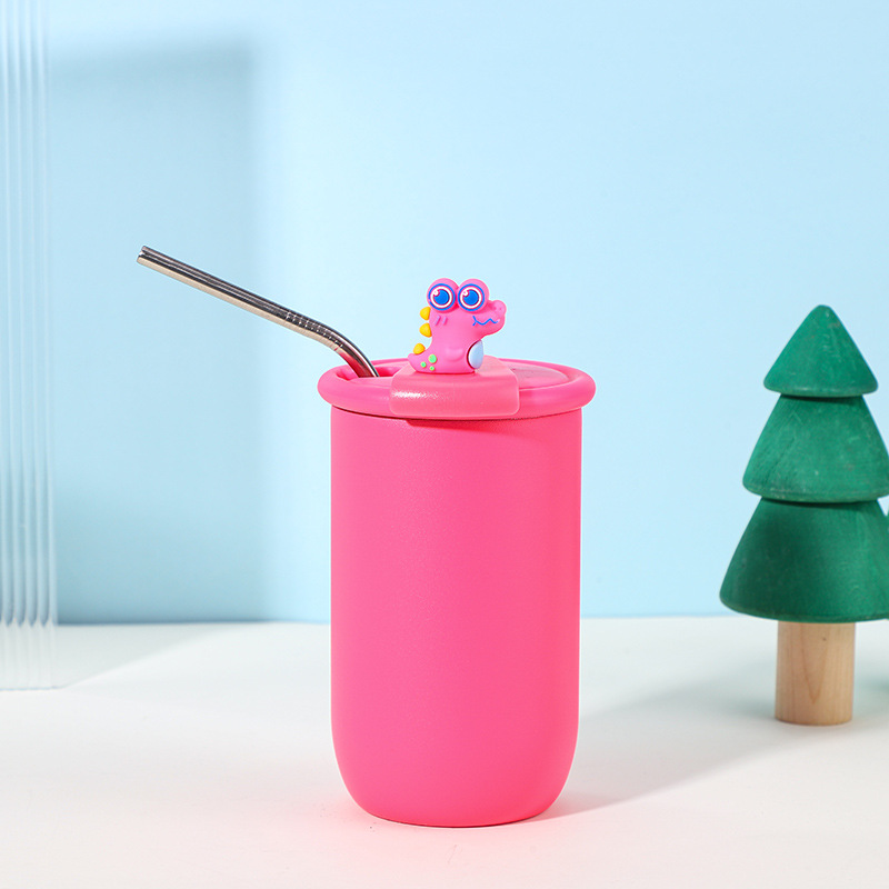 16oz 460ml Cute Cartoon Stainless Steel Insulated Cups Kids Children's Sipper Tumbler Milk Cup for Laser Engrave-CNLCA