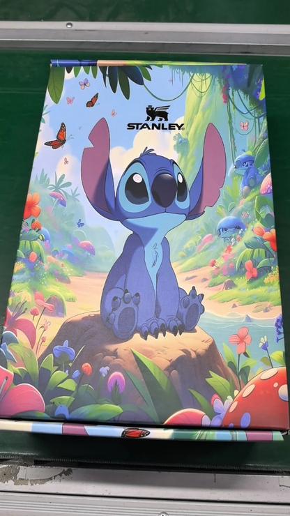 40oz Glow in the Dark Stitch Design Stainess Steel Stanley Style Quencher Tumbler-CNLCA