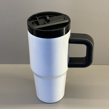 14oz White Blank Sublimation School Kids Tumbler with Leak Proof Lid & Color Handle-CNLCA