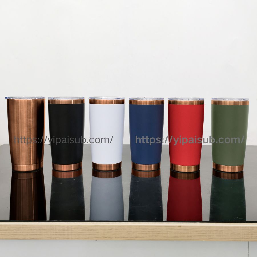 20oz Copper Plated Underneath Powder Coated Stainless Steel Tumbler-CNLCA