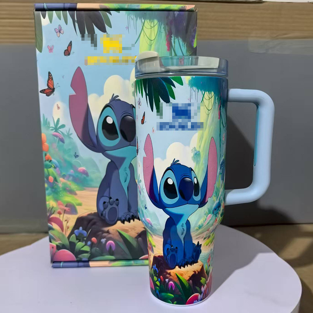 40oz Glow in the Dark Halloween Design Stainess Steel Stanley Style Quencher Tumbler-CNLCA